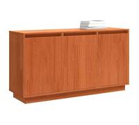Buffet en bois de pin massif - vidaXL - 111x34x60 cm - Marron - 3 portes - Assemblage requis - Rangement polyvalent