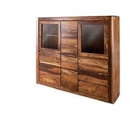 Buffet en Bois de Sheesham 166x40x145 ciré Noisette Toronto #204