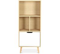 Buffet en Bois - Design Scandinave - 4 compartiments - Roin Bois naturel