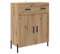Buffet en bois d'ingénierie - vidaXL - 69,5x34x90 cm - Chêne artisanal - 2 portes - Tiroir - Rangement spacieux