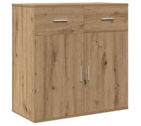 Buffet en bois d'ingénierie - vidaXL - 79x38x80 cm - Chêne artisanal - 2 tiroirs - 2 étagères - Portes à charnières 90°