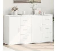 Buffet en bois d'ingénierie - vidaXL - Blanc - 60x31x70 cm - Lot de 2 - Capacité de charge 59 kg - Assemblage requis
