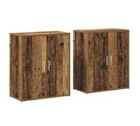 vidaXL Buffet en bois d'ingénierie Bois Ancien 60x31x70 cm 2 portes Grand espace de stockage