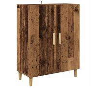 Buffet en bois d'ingénierie - vidaXL - Bois ancien - 70x34x90 cm - 2 portes - Pieds coniques - Rangement spacieux