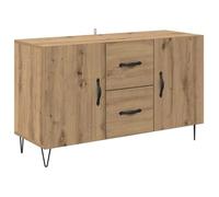 Buffet en bois d'ingénierie - vidaXL - Chêne artisanal - 100x36x60 cm - Avec tiroir - 2 portes - Poids maximal 60 kg