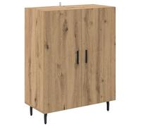 Buffet en bois d'ingénierie - vidaXL - Chêne artisanal - 69,5x34x90 cm - 2 portes à charnières