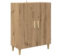 Buffet en bois d'ingénierie - vidaXL - Chêne artisanal - 70x34x90 cm - Pieds coniques - 2 portes - Rangement spacieux