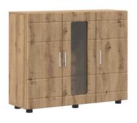 Buffet en bois d'ingénierie - vidaXL - Chêne artisanal - 88,5 x 30,5 x 73 cm - 27,97 kg - Grand espace de stockage