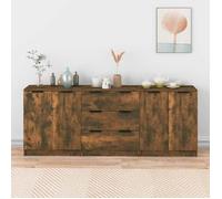 Buffet en bois d'ingénierie - vidaXL - Chêne fumé - 60x30x70 cm - Facile à nettoyer - Grand espace de rangement