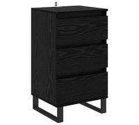 vidaXL Buffet avec tiroir Chêne noir Bois d'ingénierie