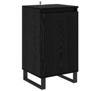 Buffet en bois d'ingénierie - vidaXL - Chêne Noir - 40x35x70 cm - Grand espace de rangement - Porte à charnières