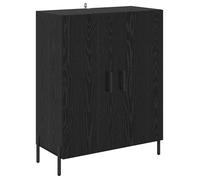 Buffet en bois d'ingénierie - vidaXL - Chêne Noir - 69,5x34x90 cm - 2 portes à charnières - Grand espace de stockage