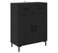 vidaXL Buffet Chêne noir 69,5 x 34 x 90 cm Bois d'ingénierie