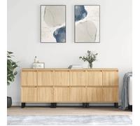 Buffet en bois d'ingénierie - vidaXL - Chêne sonoma - 180x35x70 cm - Lot de 3 - Grand espace de rangement