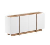 Buffet en bois ""Dorma"" - 180 x 45 x 80 cm - Blanc / Pin Atlantique
