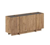 Buffet en bois ""Dorma"" - 180 x 45 x 80 cm - Pin Atlantique / Anthracite