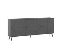 Buffet en bois "Dune" - 183 x 35 x 77 cm - Anthracite