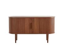 Buffet vintage en bois foncé noyer 2 portes coulissantes L138 cm EPIC