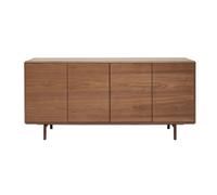 Buffet vintage en bois foncé noyer 4 portes L160 cm SUVA