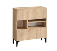 Buffet en bois ""Krista"" - 100 x 35 x 125 cm - Chêne Saphir