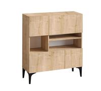 Buffet en bois "Krista" - 100 x 35 x 125 cm - Chêne Saphir