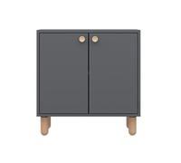 Buffet en bois "Lina" - 72 x 36 x 73 cm - Gris anthracite