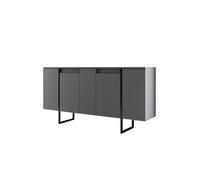 Buffet en bois ""Luxe"" - 160 x 35 x 80 cm - Gris anthracite
