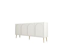 Buffet en bois "Lyon" - 180 x 35 x 80 cm - Crème, Or