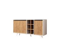 Buffet en bois "Prava" - 140 x 40 x 86 cm - Marron