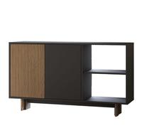 Buffet en bois "Ravello" - 140 x 35 x 80 cm - Gris anthracite