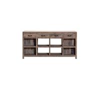 Buffet en bois recyclé taupe, 4 tiroirs, avec rangement - Chehoma, Manufacture - 200x50x100 cm