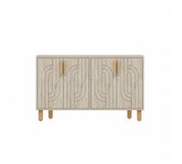 Buffet en bois ""Rodney"" - 120 x 30 x 74 cm - Travertin