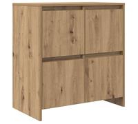 Buffet en bois rustique - vidaXL - Chêne artisanal - 70x41x75 cm - Bois d'ingénierie - 4 portes - Rangement fermé