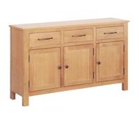 Buffet en chêne massif - vidaXL - 112x33,5x70 cm - Marron - Grand espace de stockage - Tiroirs - Portes - Surface lisse