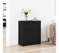 vidaXL Buffet avec tiroir Chêne Noir – Bois d'ingénierie 60×30×70 cm