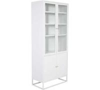 Vaisselier 4 Portes en Métal Bakal 190cm Blanc