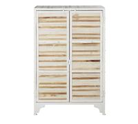Buffet en métal blanc L75 75x120x40cm Blanc
