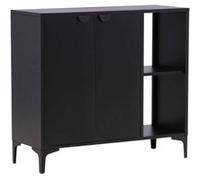 Buffet 2 Portes en Métal Piring 110cm Noir