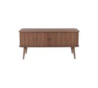 BARBIER - Buffet/meuble TV en bois finition Noyer L120 Marron foncé