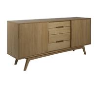 Buffet en panneaux de particules avec 4 tiroirs et 2 portes - Beige