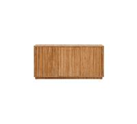 Buffet en rotin beige, 3 portes, avec rangement, droit - Chehoma, Barbade - 160x38x75 cm