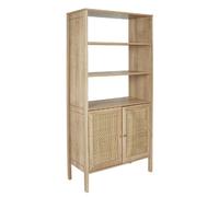 Buffet en Rotin et panneaux de particules avec multiples rangements H.163.cm