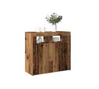 vidaXL Buffet avec LED Vieux bois 80x35x75 cm Bois d'ingénierie Multicolore