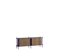 Buffet Étagère Chêne fumé/Bleu Foncé
