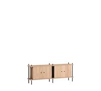 MOEBE Buffet Shelving System Chêne-black. 163x65x35 cm. S.65.2.D