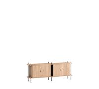 Buffet Étagère MOEBE Chêne/ Noir