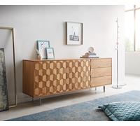Buffet Fevo 175 cm acacia nature 2 portes 3 tiroirs Pied-L