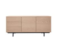 Buffet finition bois chêne 2 portes 3 tiroirs l160 cm manny