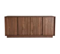 Buffet vintage finition bois foncé noyer 4 portes L180 cm COMO