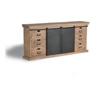 Buffet - Giner y Colomer - 6 Tiroirs - 2 Portes - Bois Massif - Industriel
